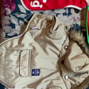 Xsmall winter hoodie jacket(air force), warm sweater, and adidog red jersey